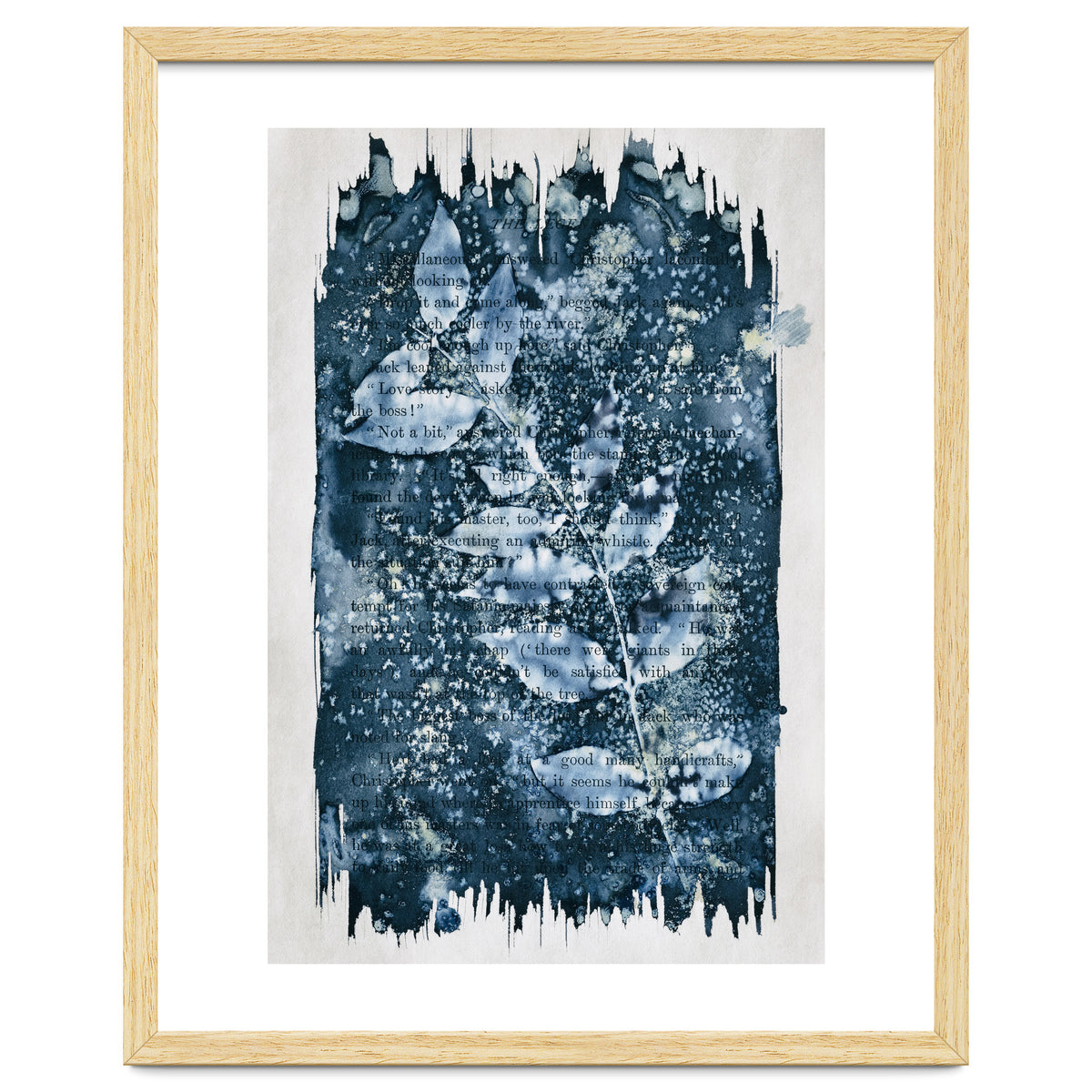 Indigo Blue Botanical Leaves No. 1