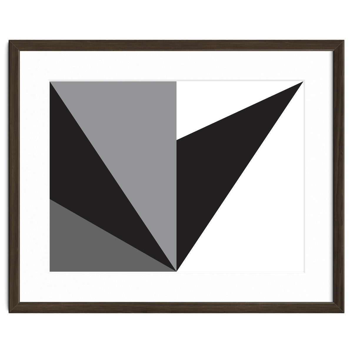 Geometric Shapes No. 76 - black, white & grey