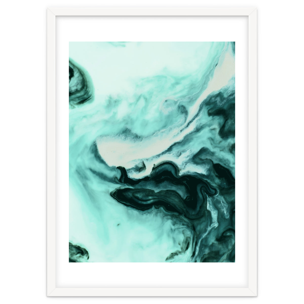 Abstract marbling mint