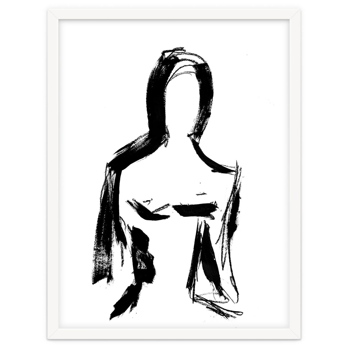 Abstract Monochrome Female Figure