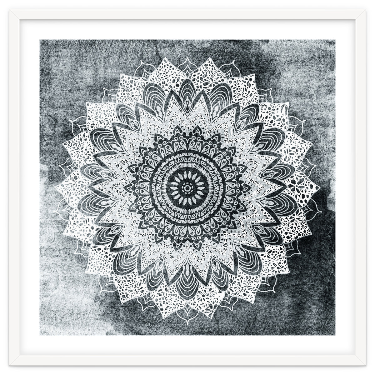 Bohochic Mandala In Gray