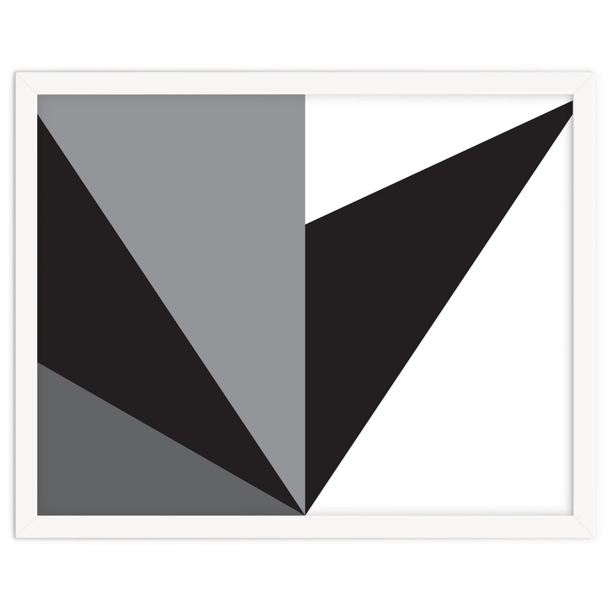 Geometric Shapes No. 76 - black, white & grey