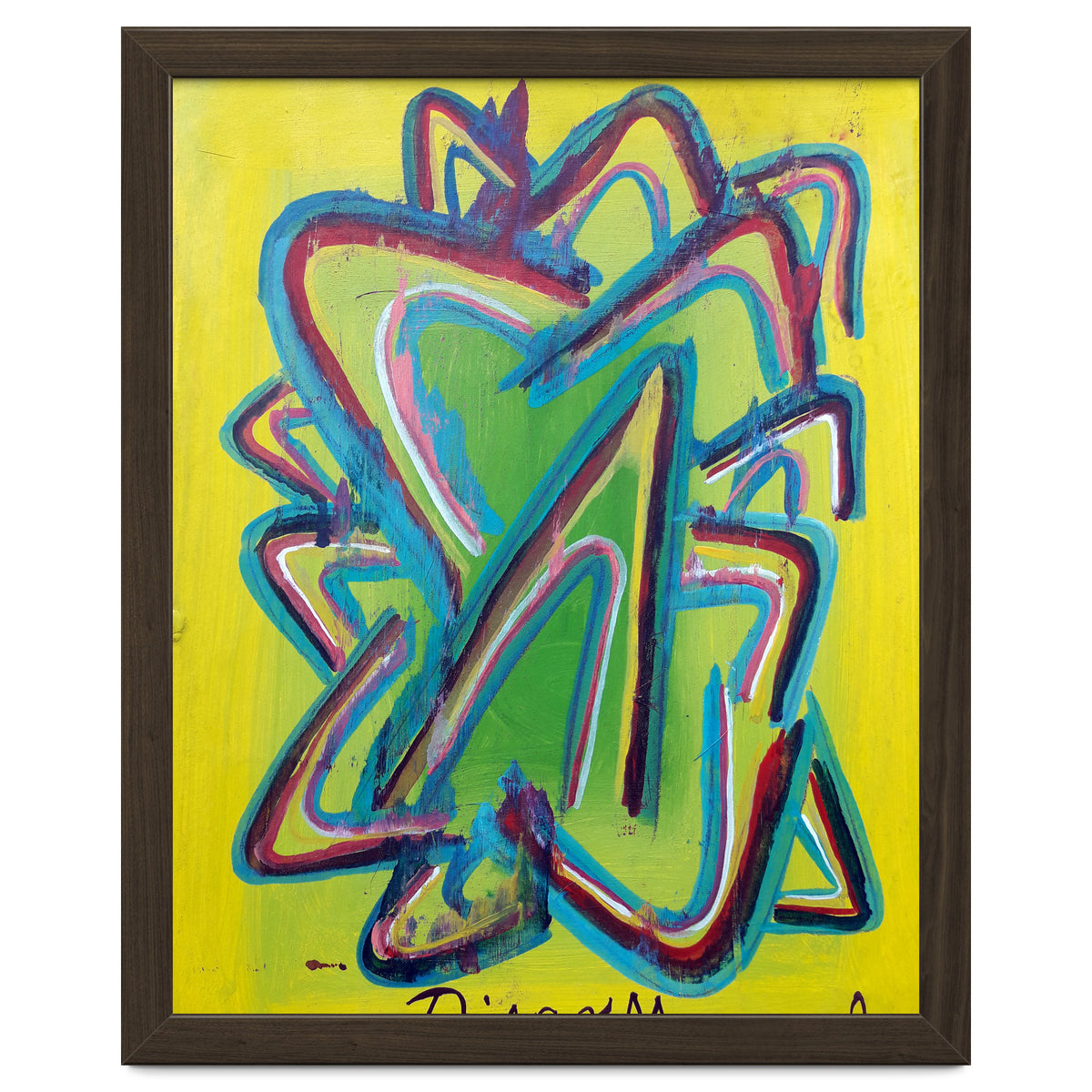 Forma Celeste Sobre Amarillo 2