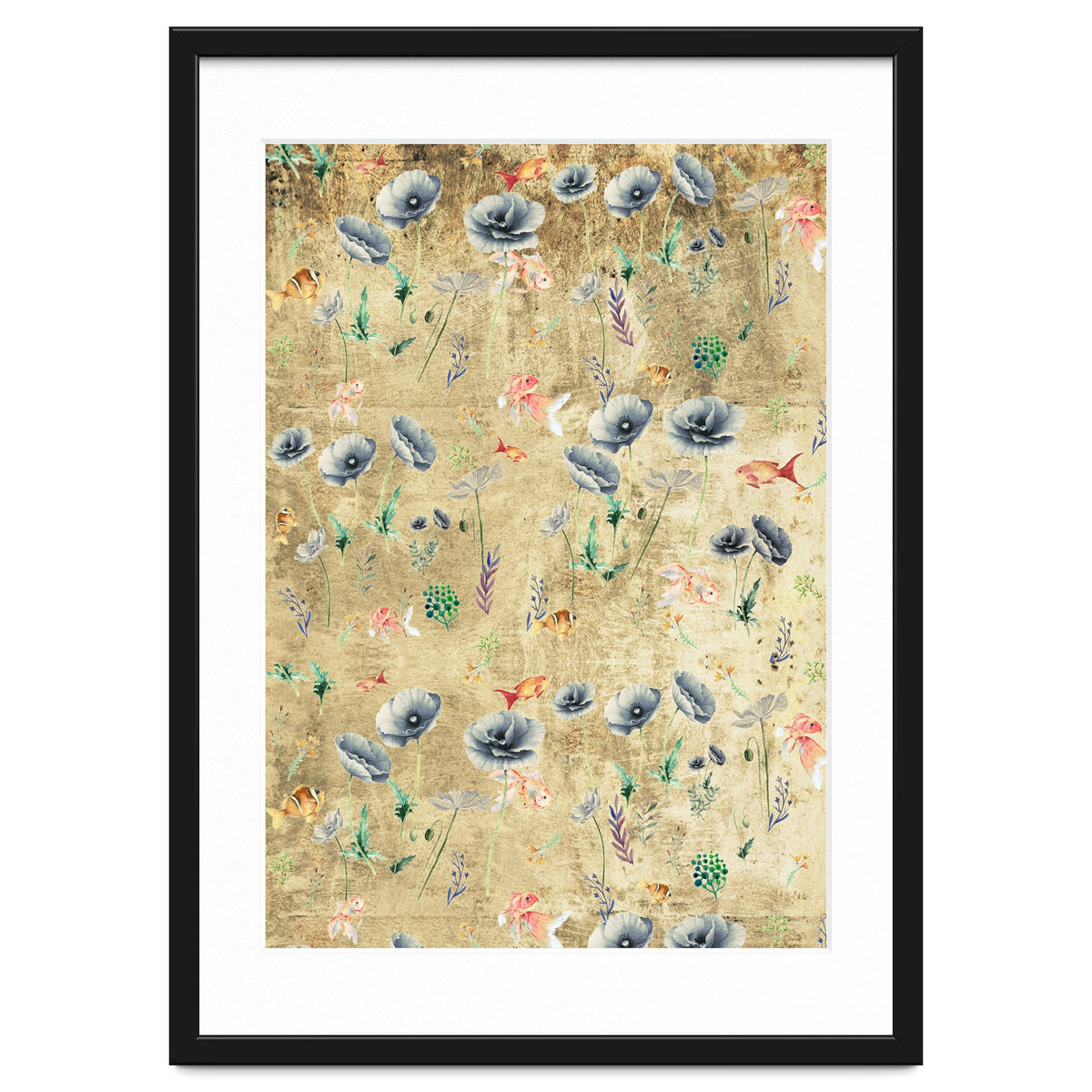 Fishes & Garden #Gold-plated