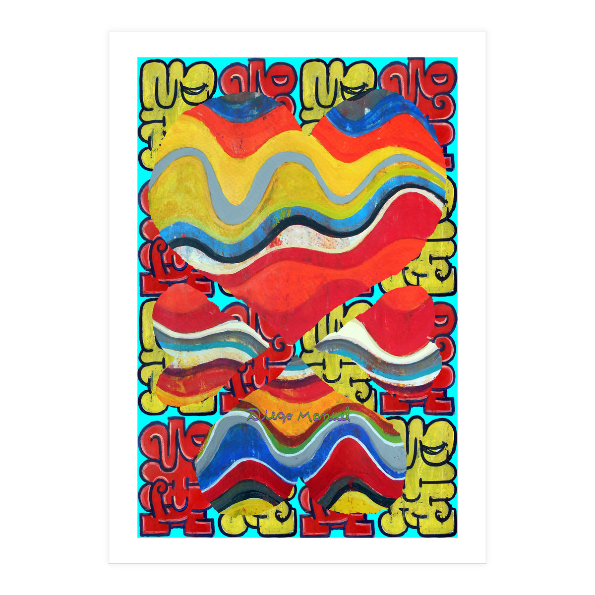 4 Corazones Tapiz 7 (Print Only)