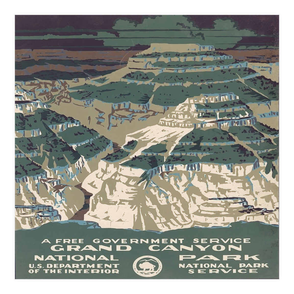 Grand Canyon Vintage Poster  (Print Only)