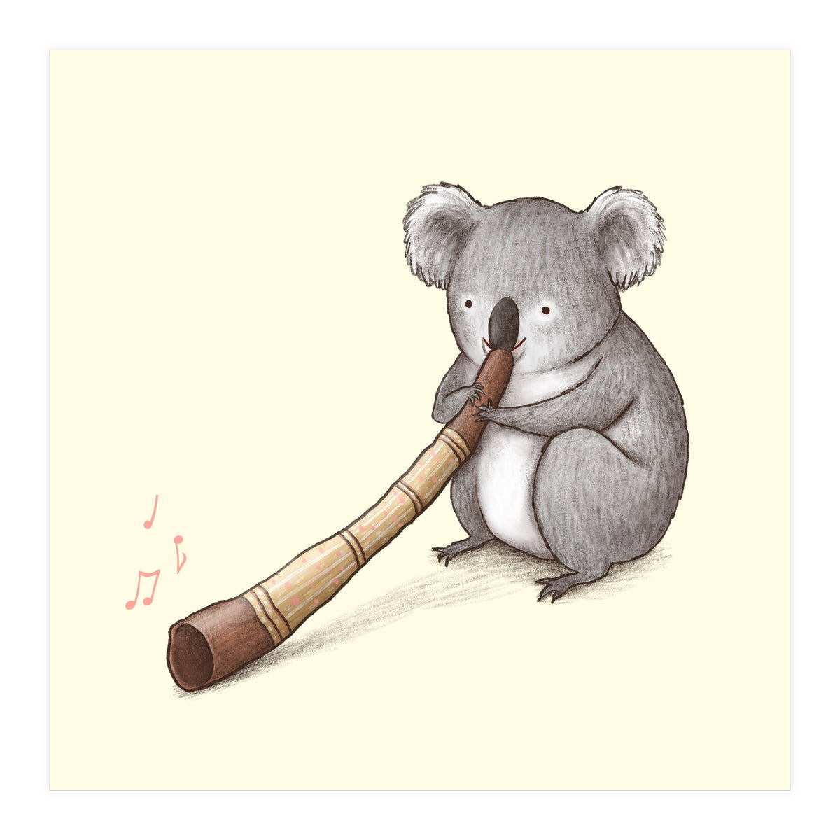 Koala Playing a Didgeridoo (Print Only)