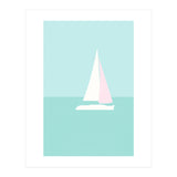 Minimal Sailboat - Turquoise Coast (Print Only) thumbnail