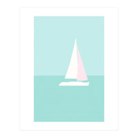 Minimal Sailboat - Turquoise Coast (Print Only)