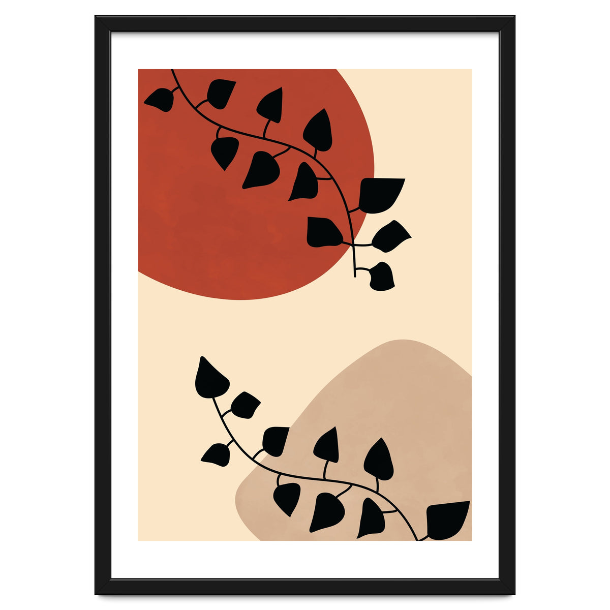 Abstract Boho Botanical Pothos Leaf