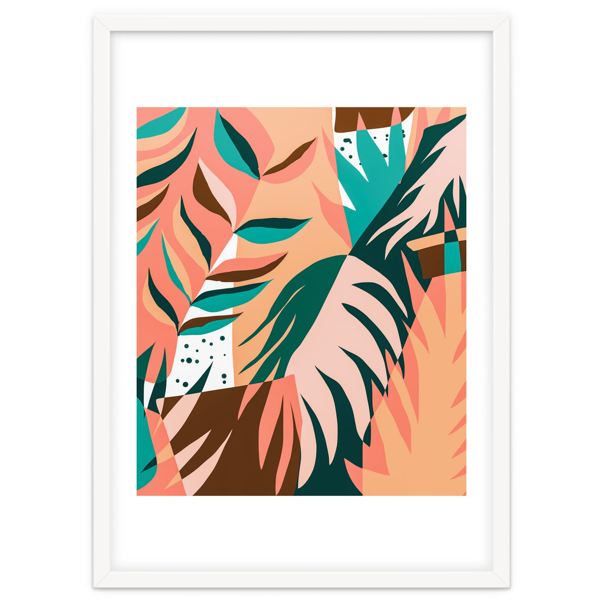 Watching The Leaves Turn, Tropical Autumn Colorful Eclectic Abstract Palm Nature Boho Graphic Design