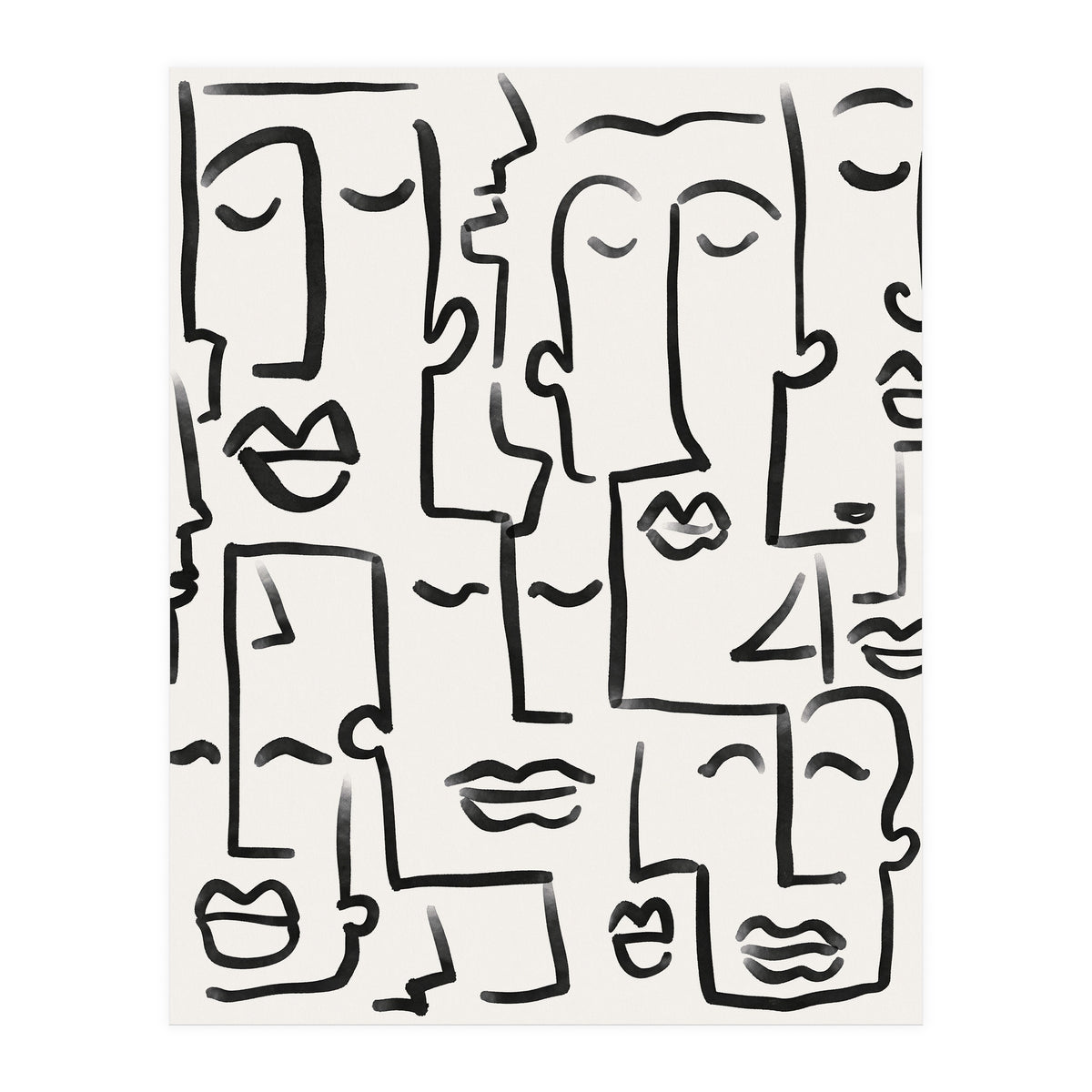 Faces Drawing (Print Only)