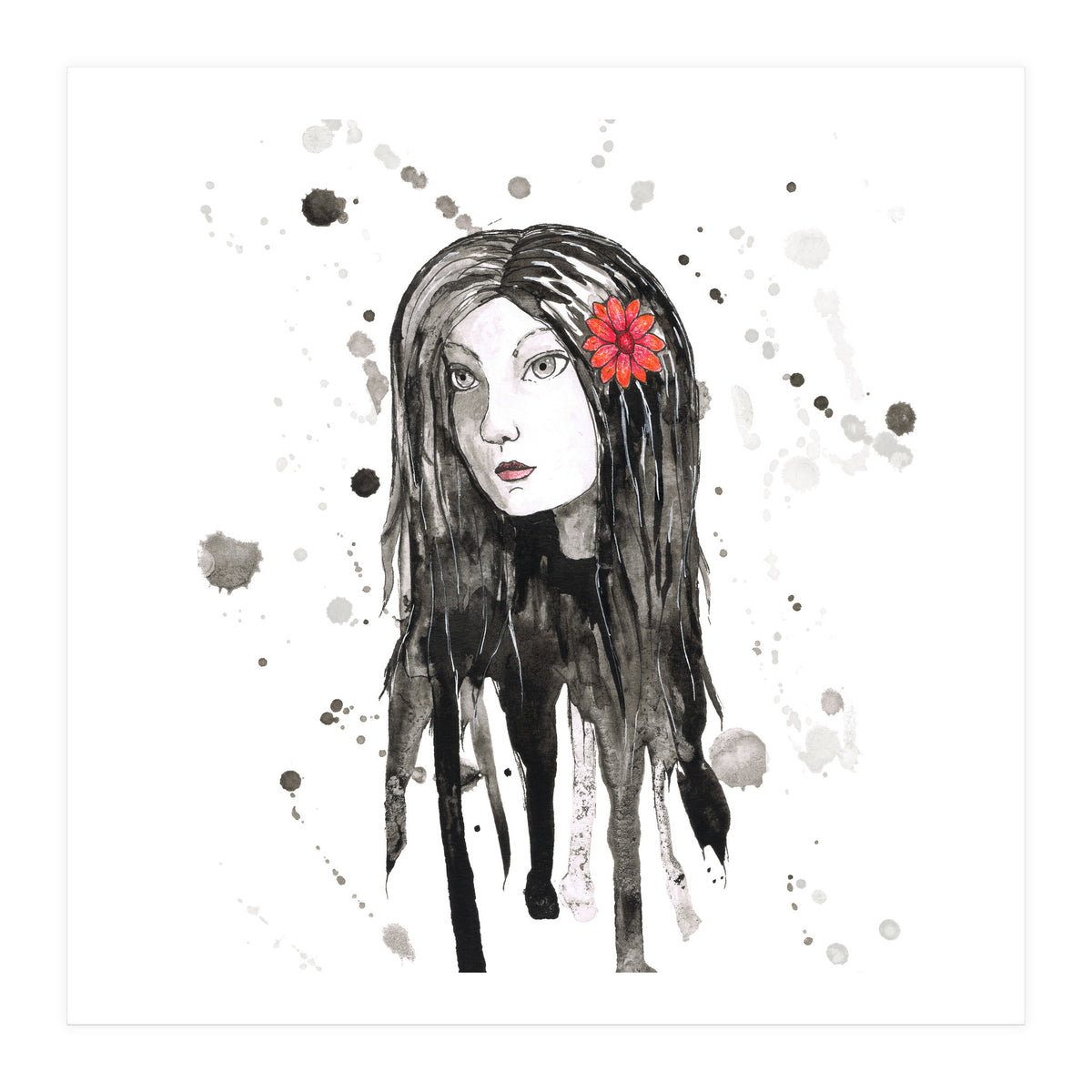 Wild dripping girl (Print Only)