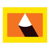 Geometric Shapes No. 47 - orange, black & yellow (Print Only) thumbnail