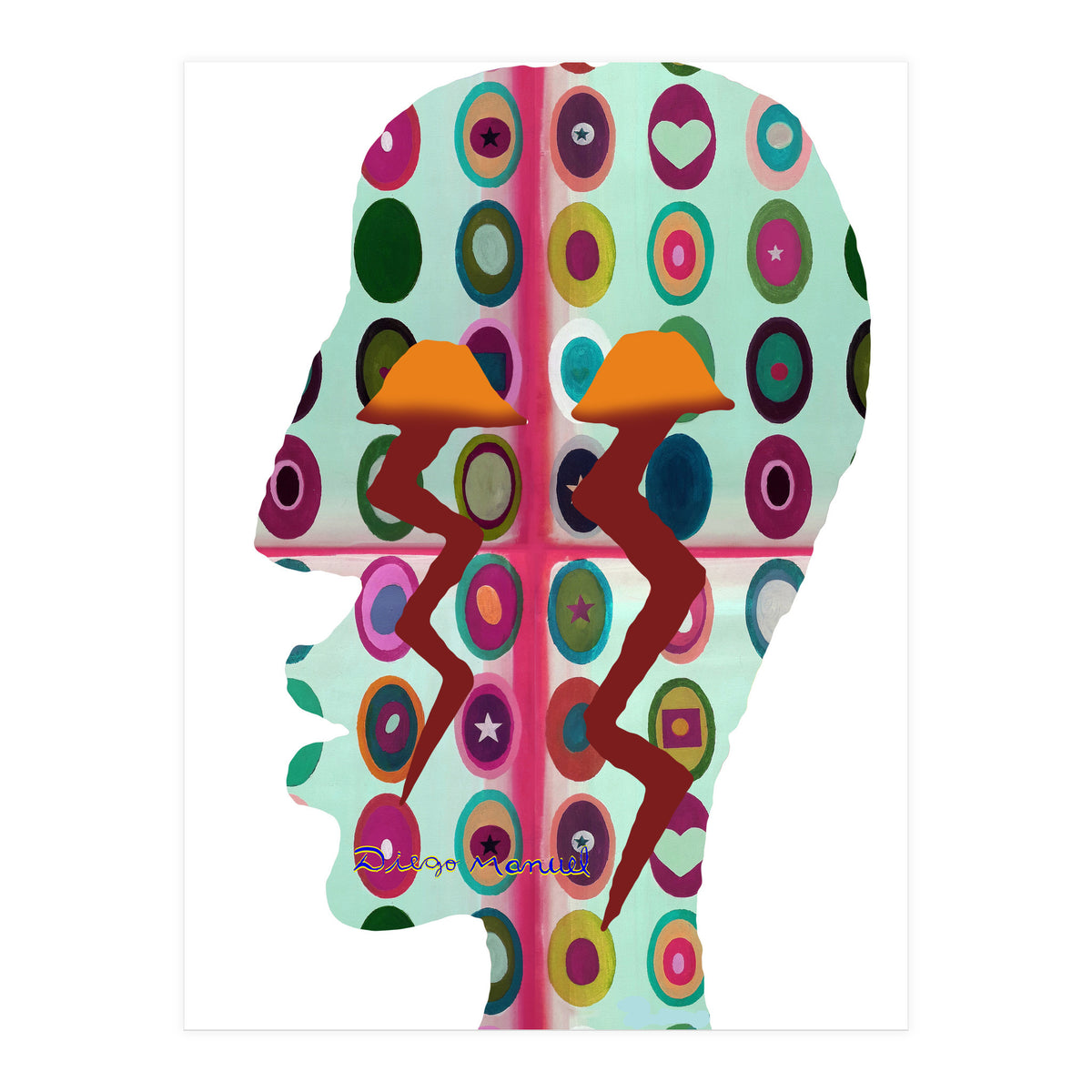 Perfil Con Rayos 10 (Print Only)