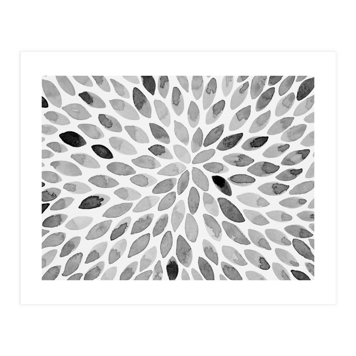 Watercolor Burst Black (Print Only)