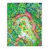 Tropical Vacay | Rainforest Jungle Botanical Lush Nature | Summer Lake People Swim | Boho Painting (Print Only) thumbnail