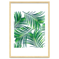 Palm Paradise, Tropical Leaves, Beachy Watercolor Painting, Minimal Nature Botanical Illustration