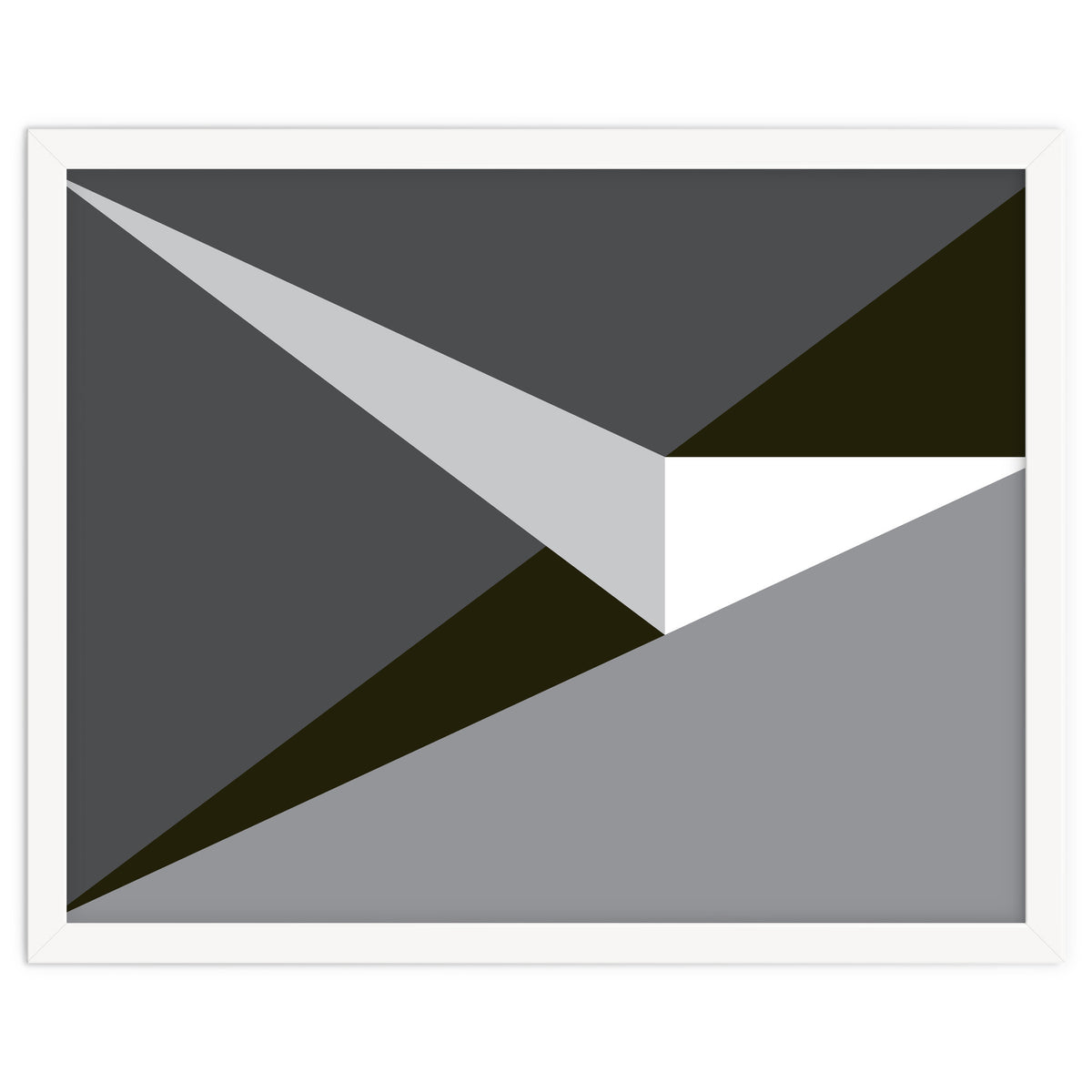 Geometric Shapes No. 73 - black & grey triangles