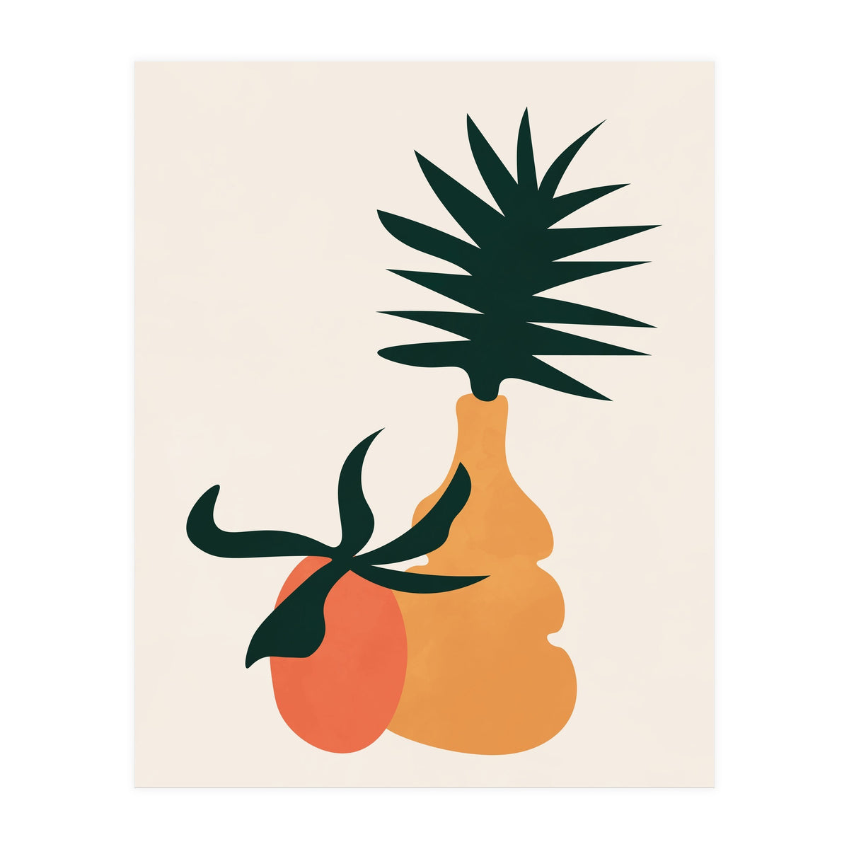 Boho Tropical Potted Plant (Print Only)