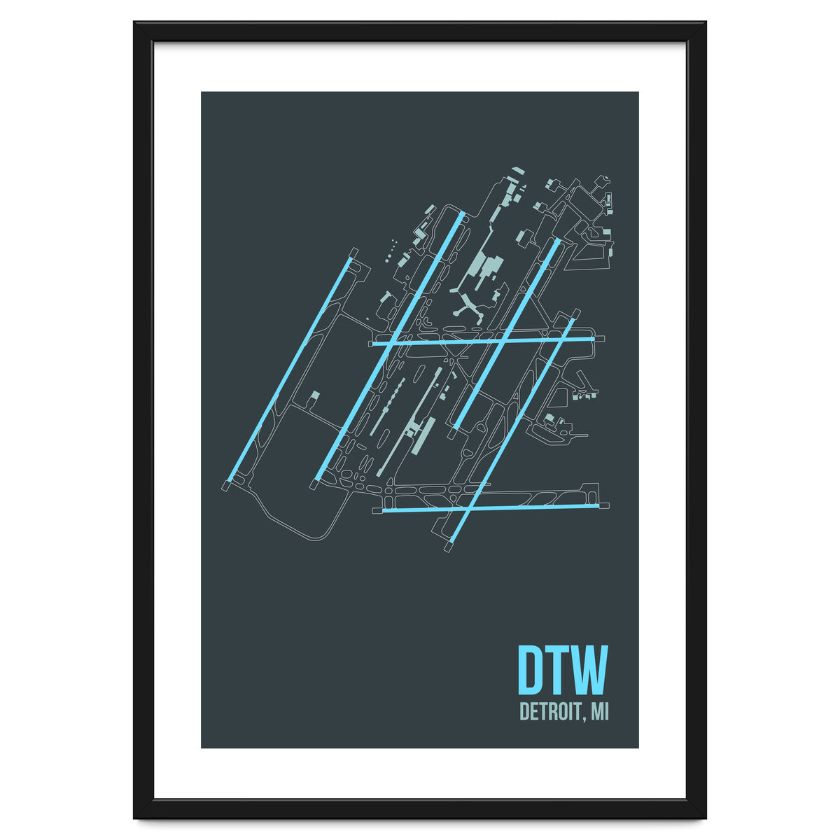 Detroit Airport Layout