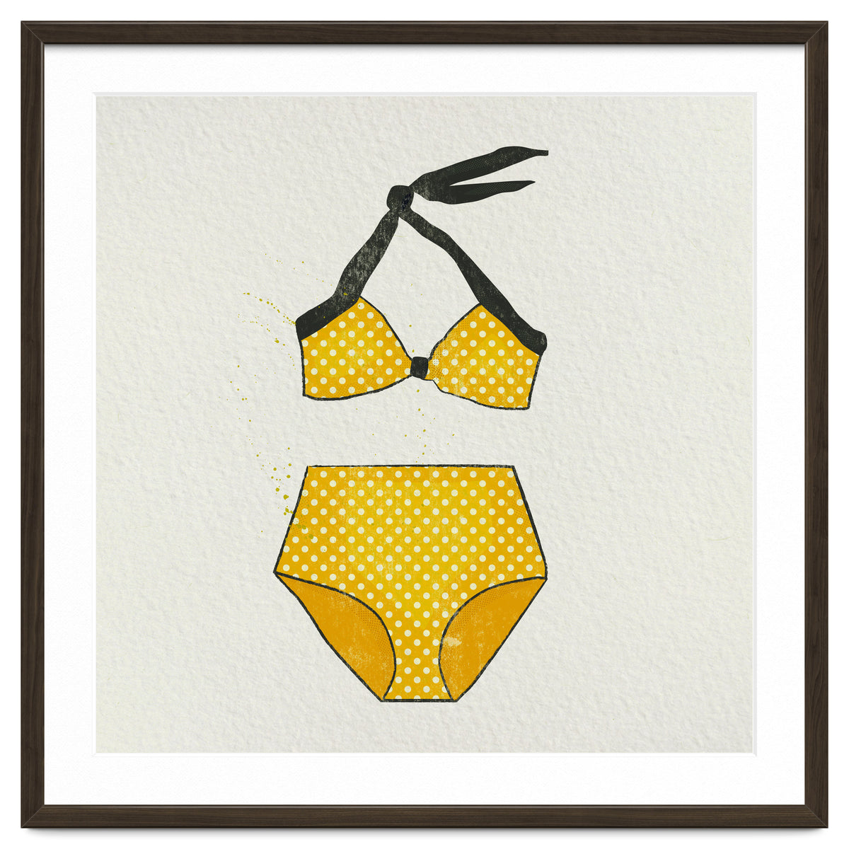Yellow polka dot bikini