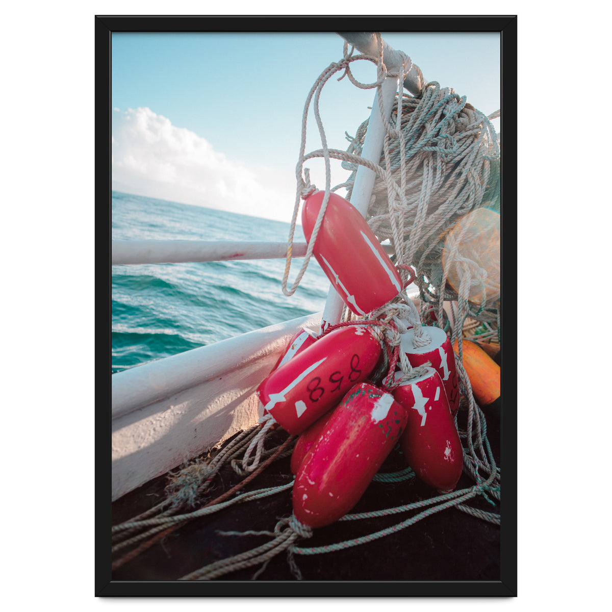 Buoys on a fishing boat
