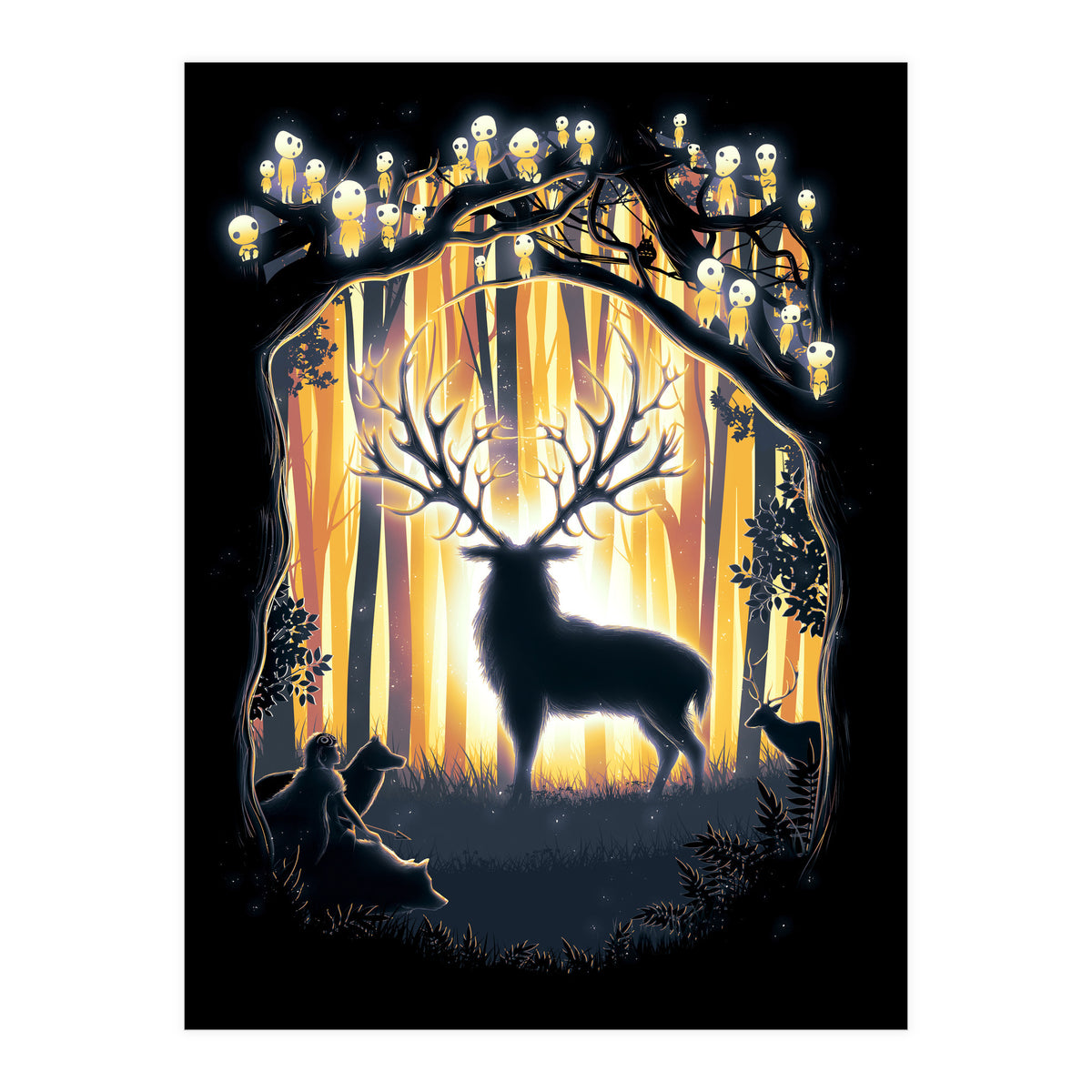 Deer God Please Save Our Forest (Print Only)