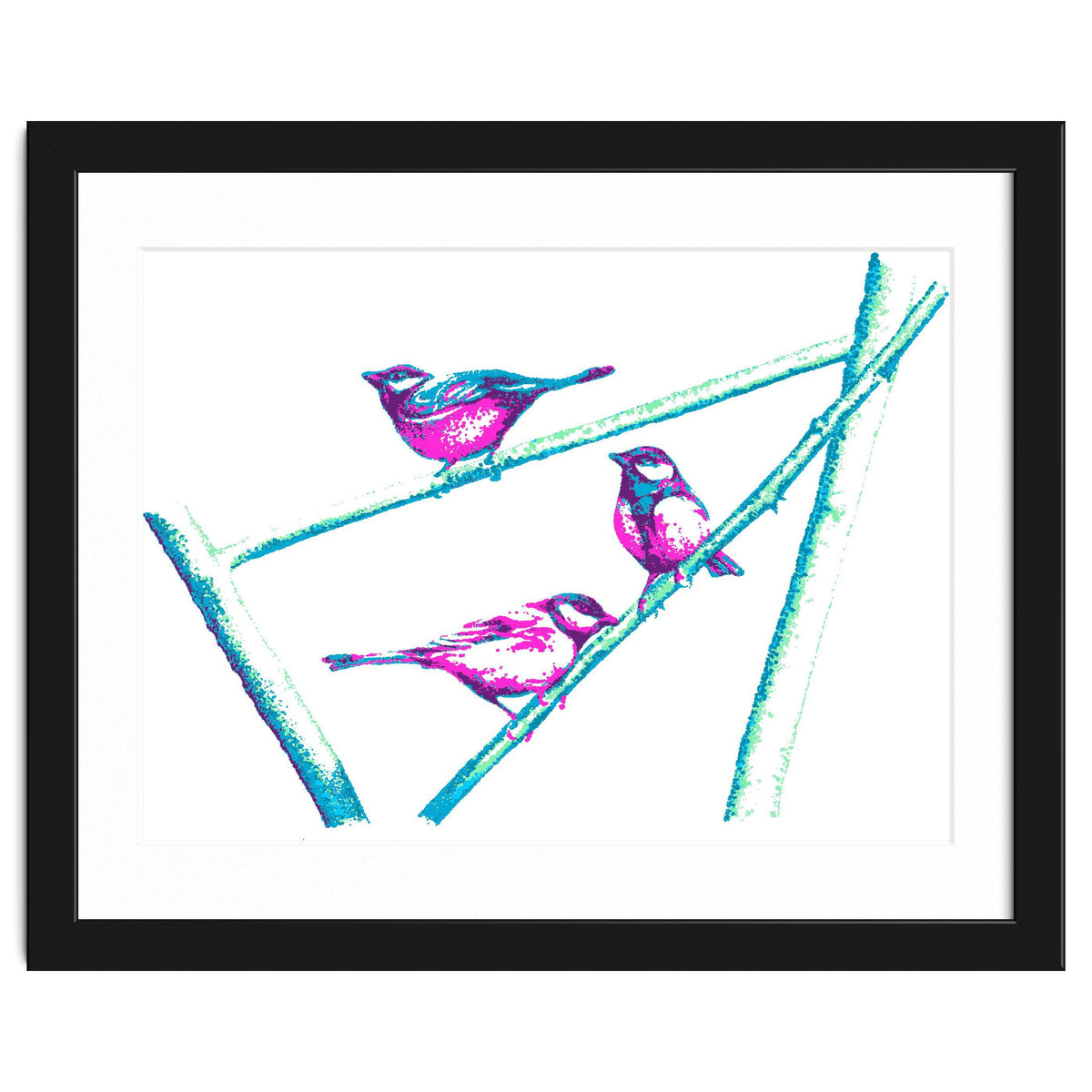 Garden Birds On A Branch