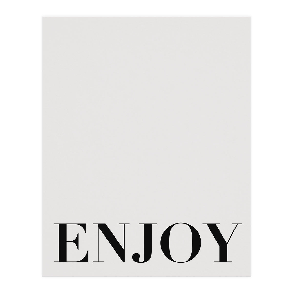 Enjoy White (Print Only)
