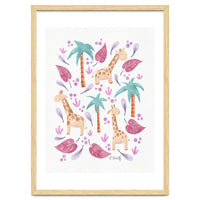 Jungle Giraffes | Pink