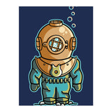 Cute Deep Sea Diver (Print Only) thumbnail