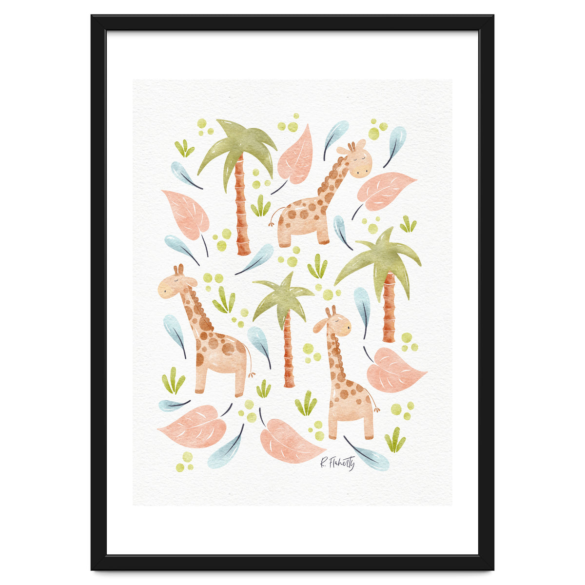 Jungle Giraffes | Pastel