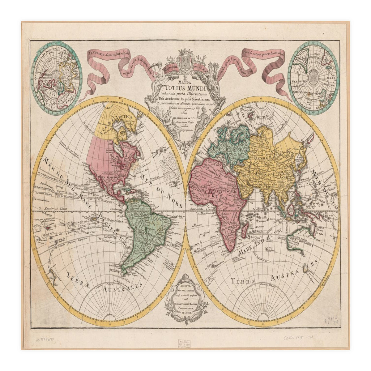 Old world mapa mundi (Print Only)