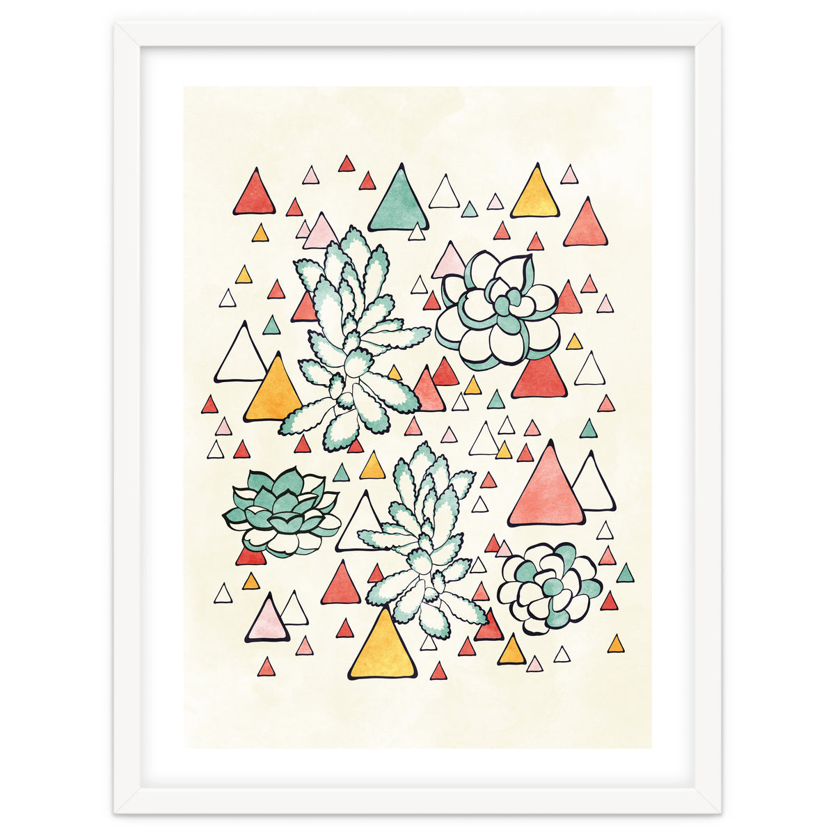 Succulent And Triangles