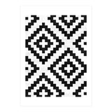 Urban Tribal Pattern No.18 - Aztec - Black and White Concrete (Print Only) thumbnail