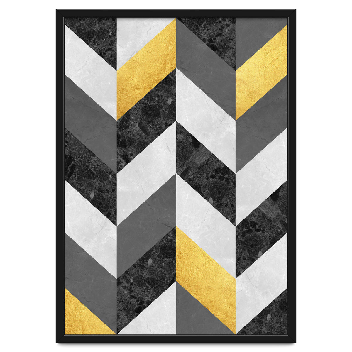 Chevron gold and marble