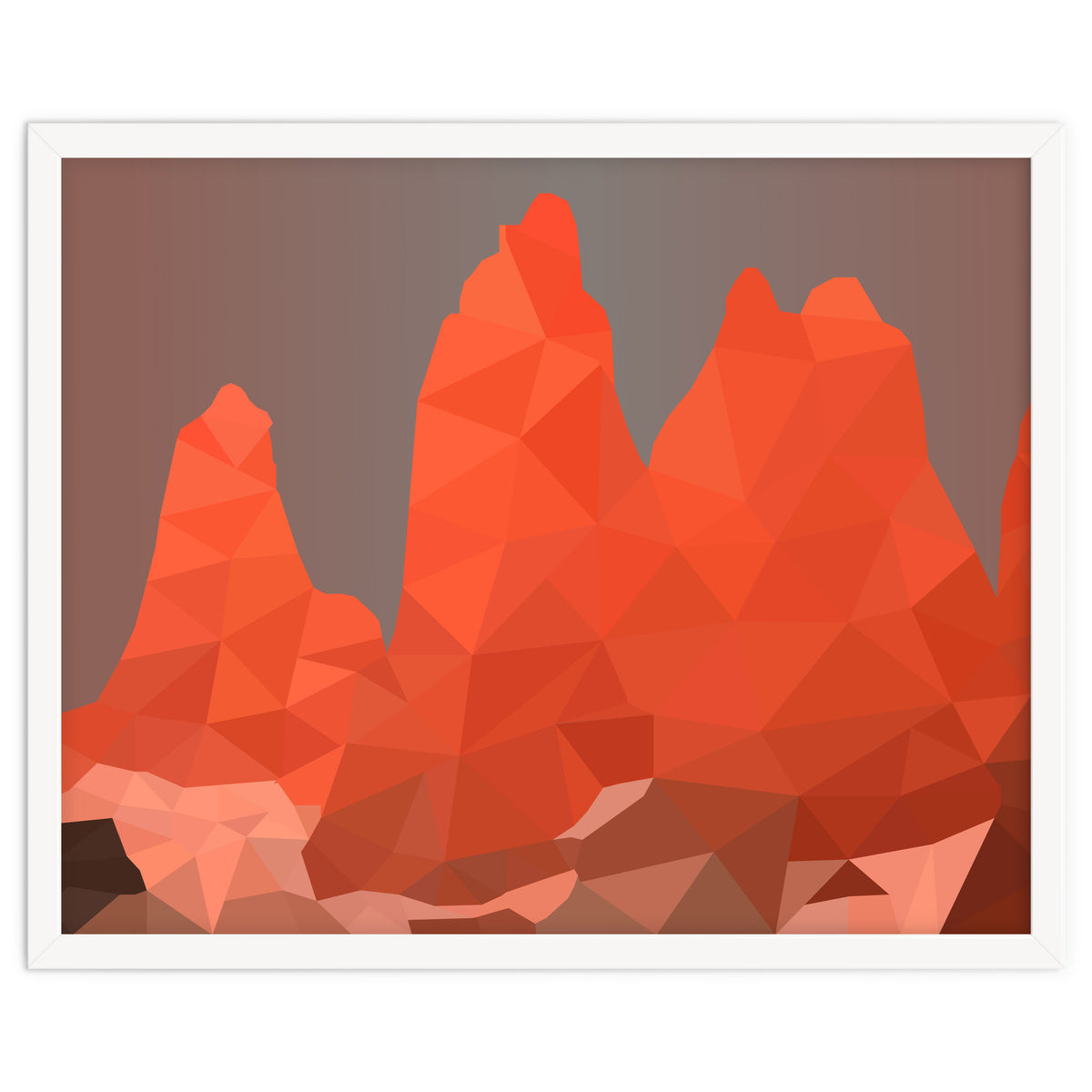 Torres Del Paine National Park Low Poly Art