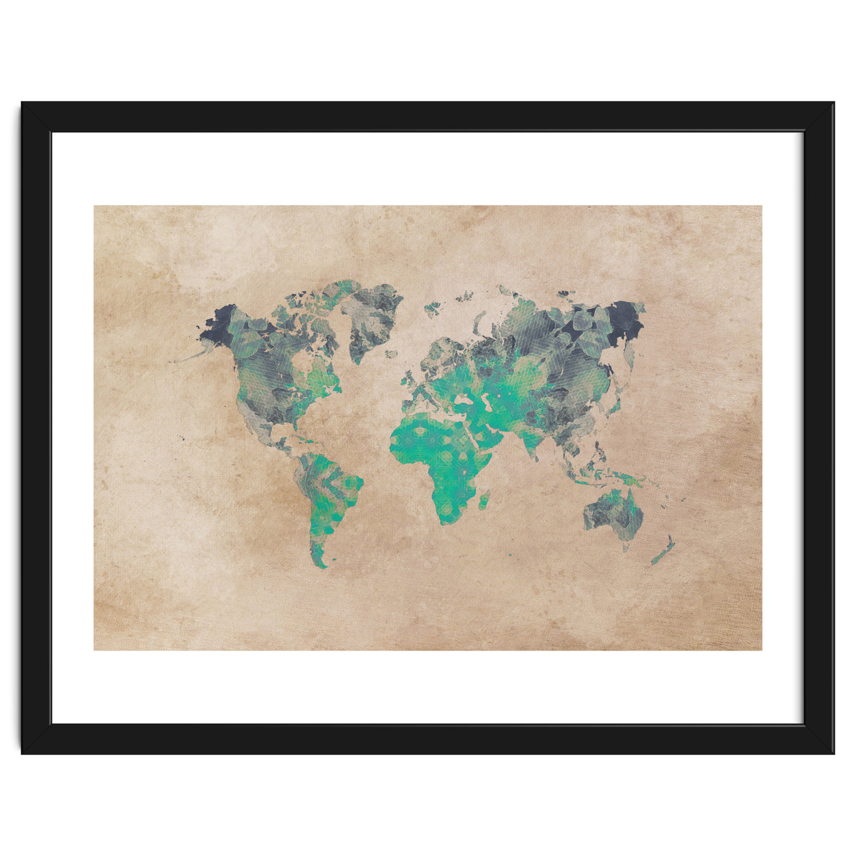 world map green