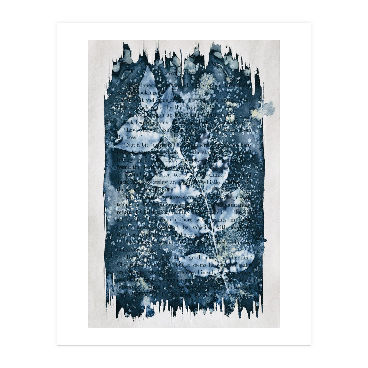 Indigo Blue Botanical Leaves No. 1 (Print Only)