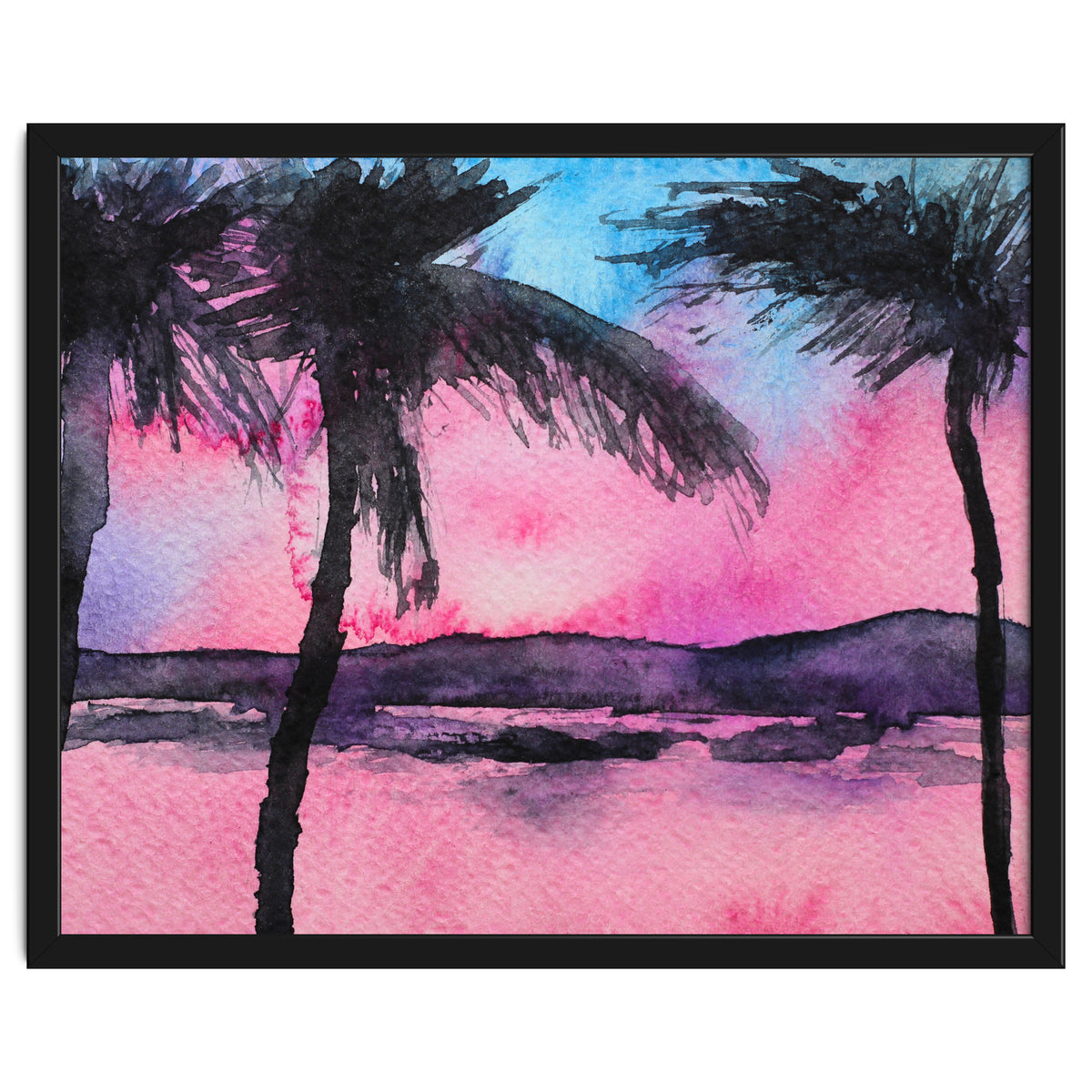 Tropical sunset || watercolor