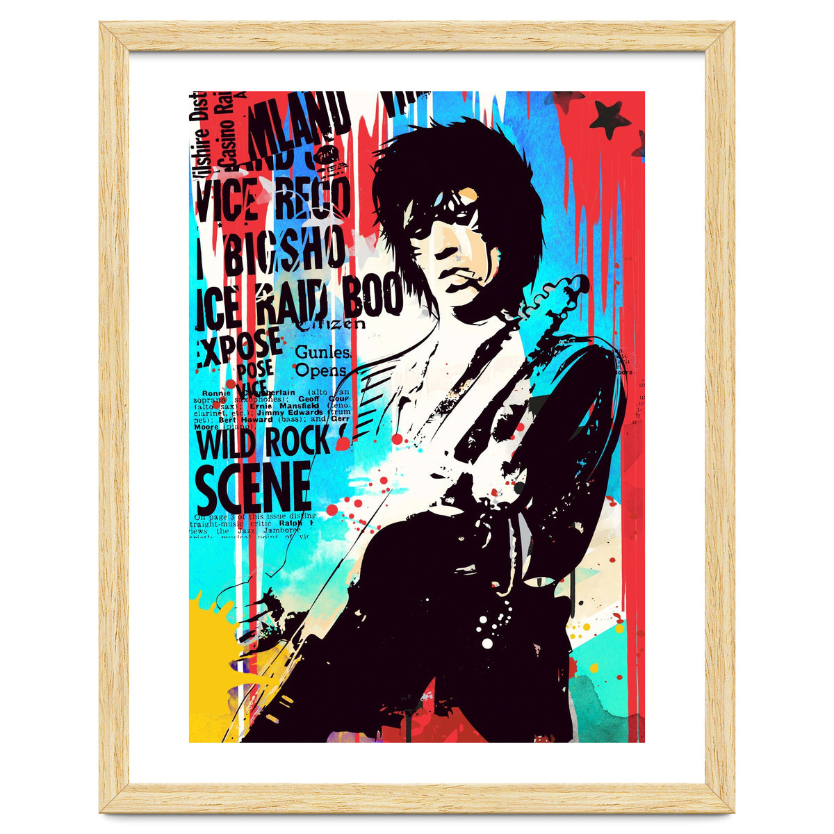 Keith Richards pop art poster