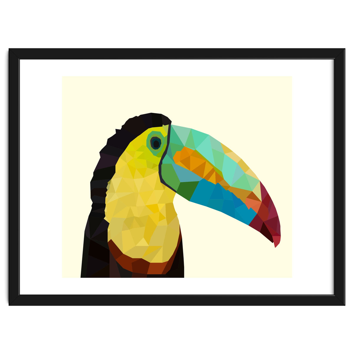 Toucan Bird Low Poly Art
