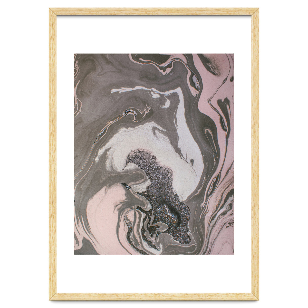 Pink and gray marbled paper
