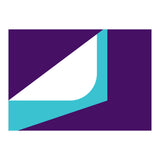 Geometric Shapes No. 22 - teal & purple (Print Only) thumbnail