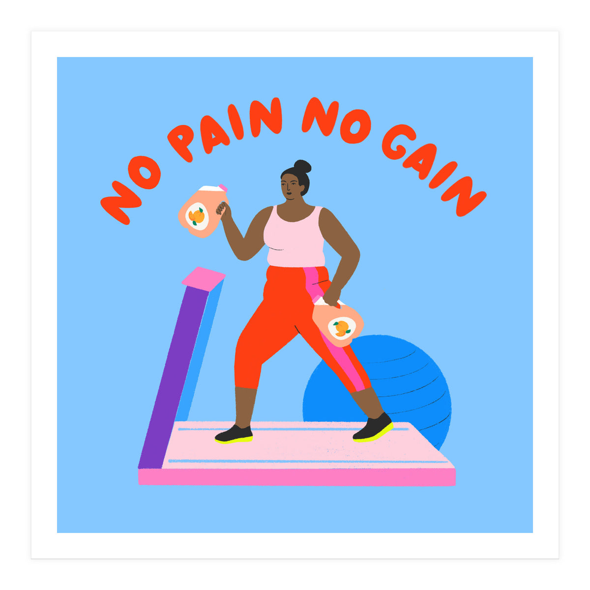 No Pain No Gain Square (Print Only)