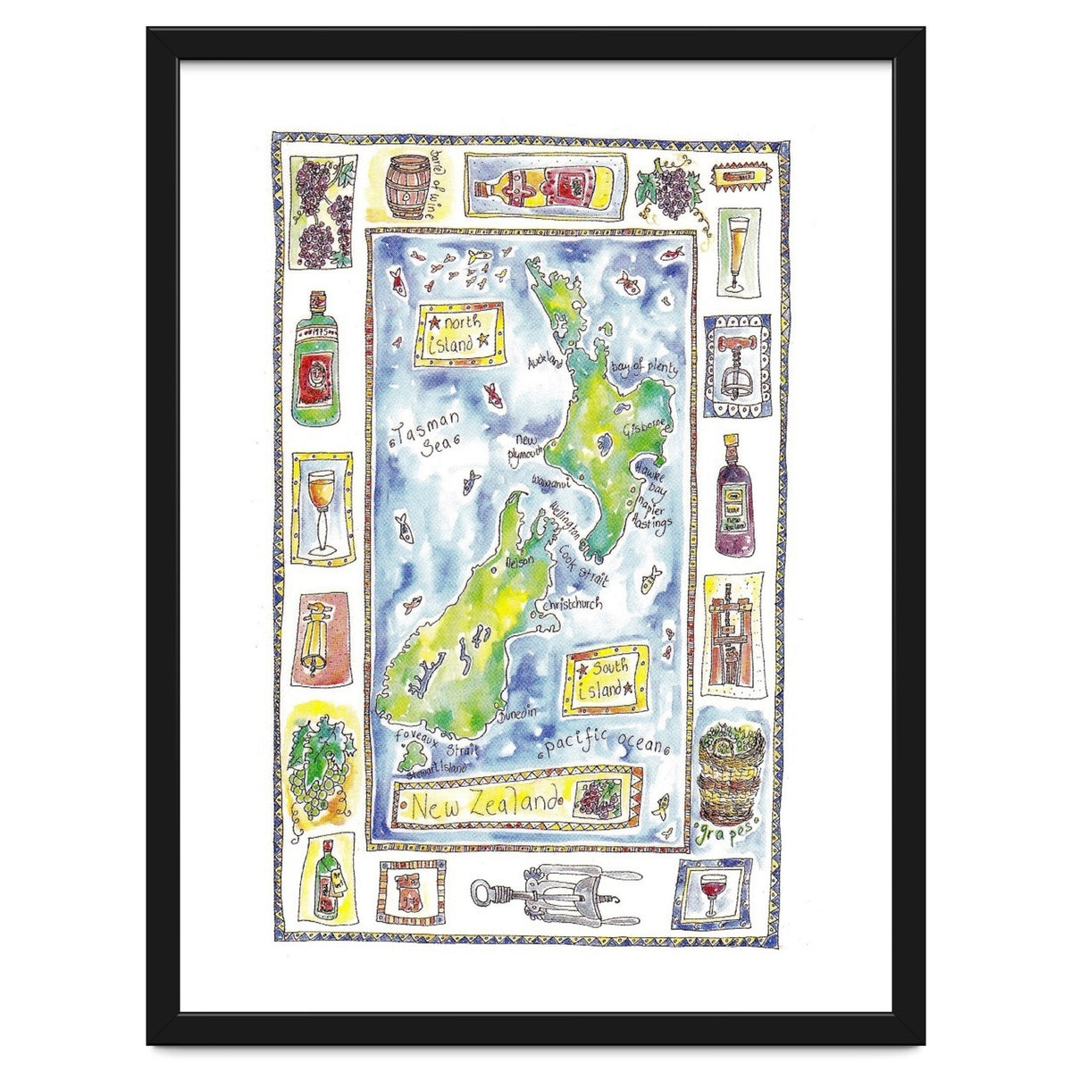 A wine map of New Zealand