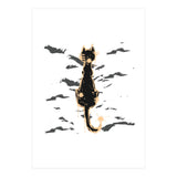 Black cat scribble sketch (Print Only) thumbnail