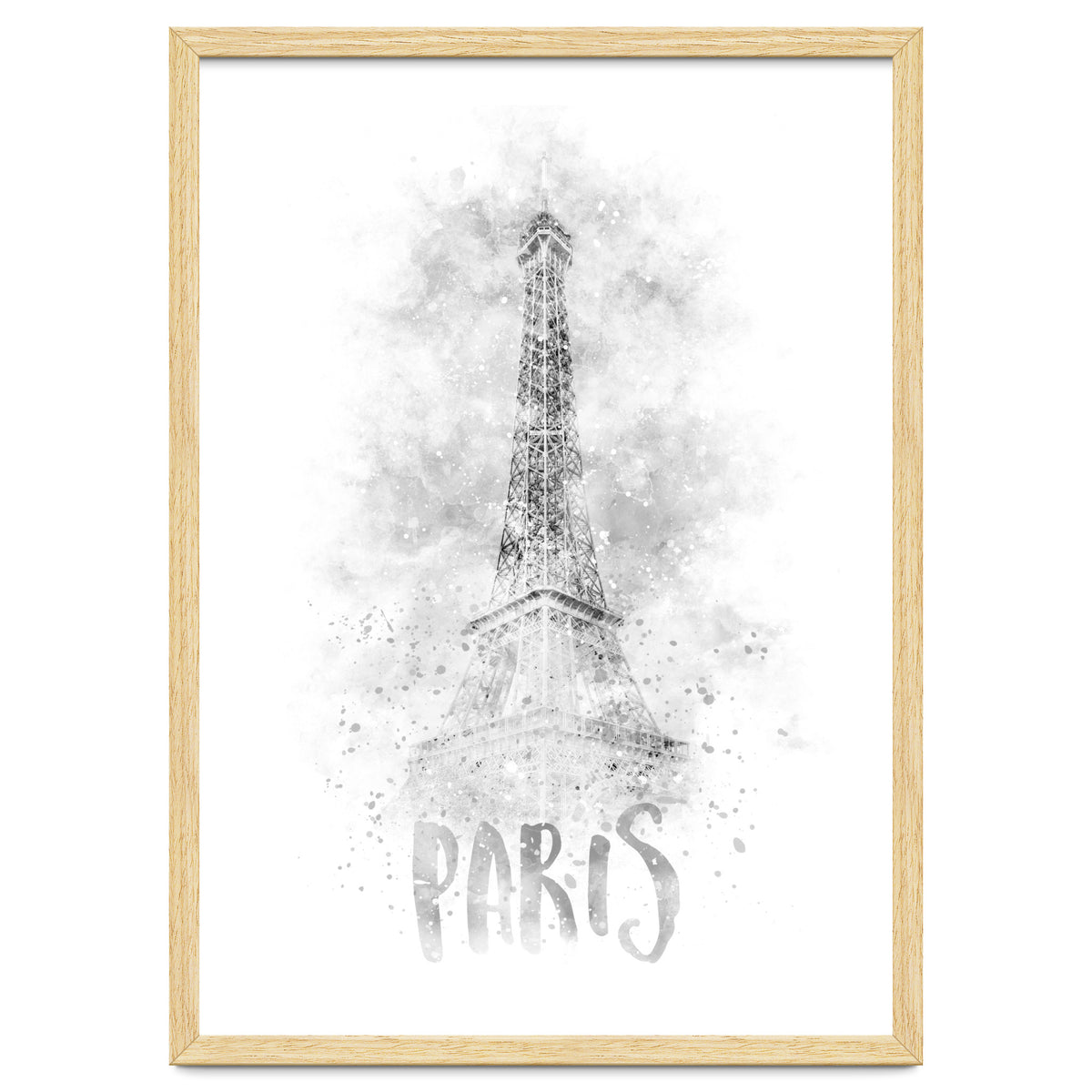 Monochrome Art EIFFEL TOWER | watercolor