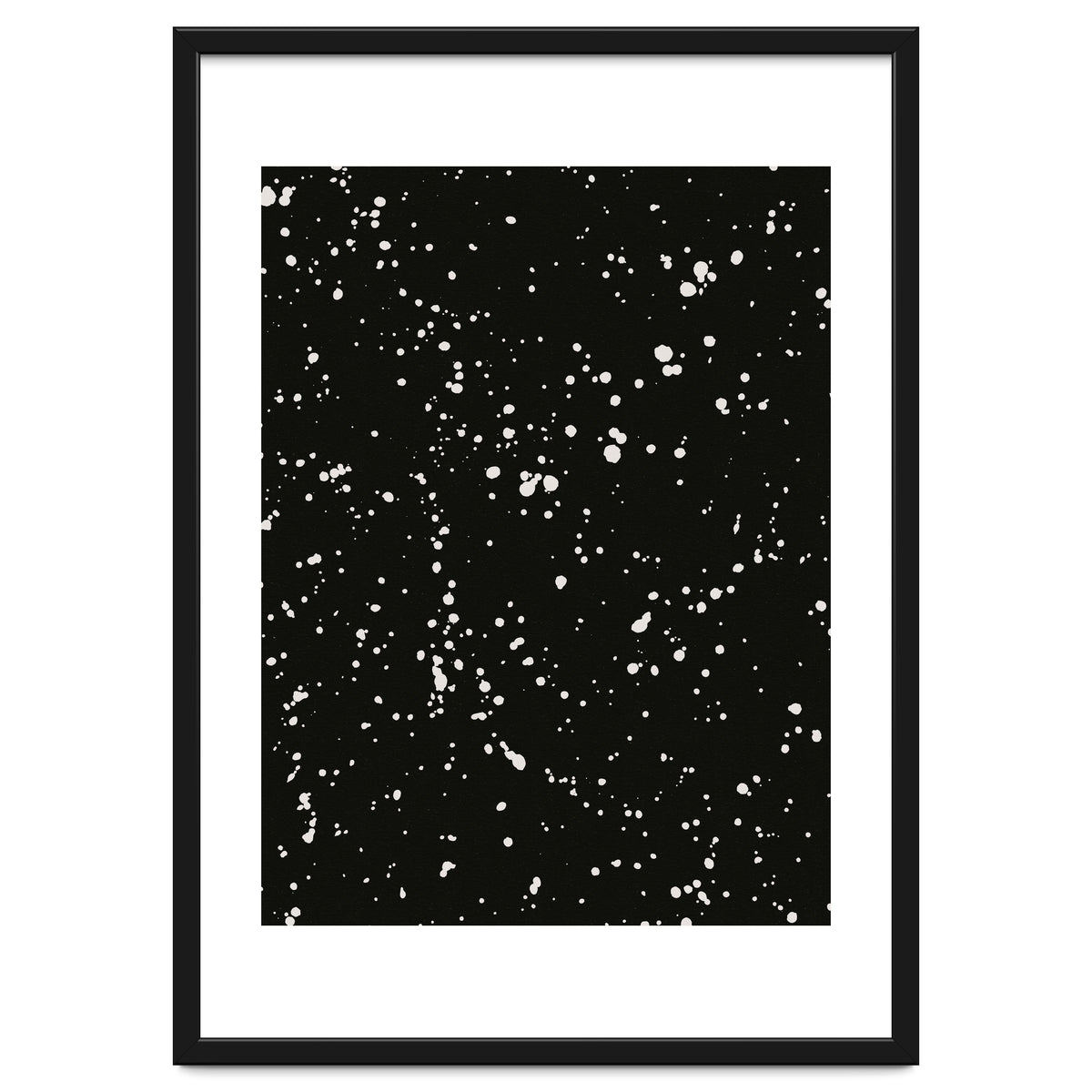 Paint Splatter on Black Background